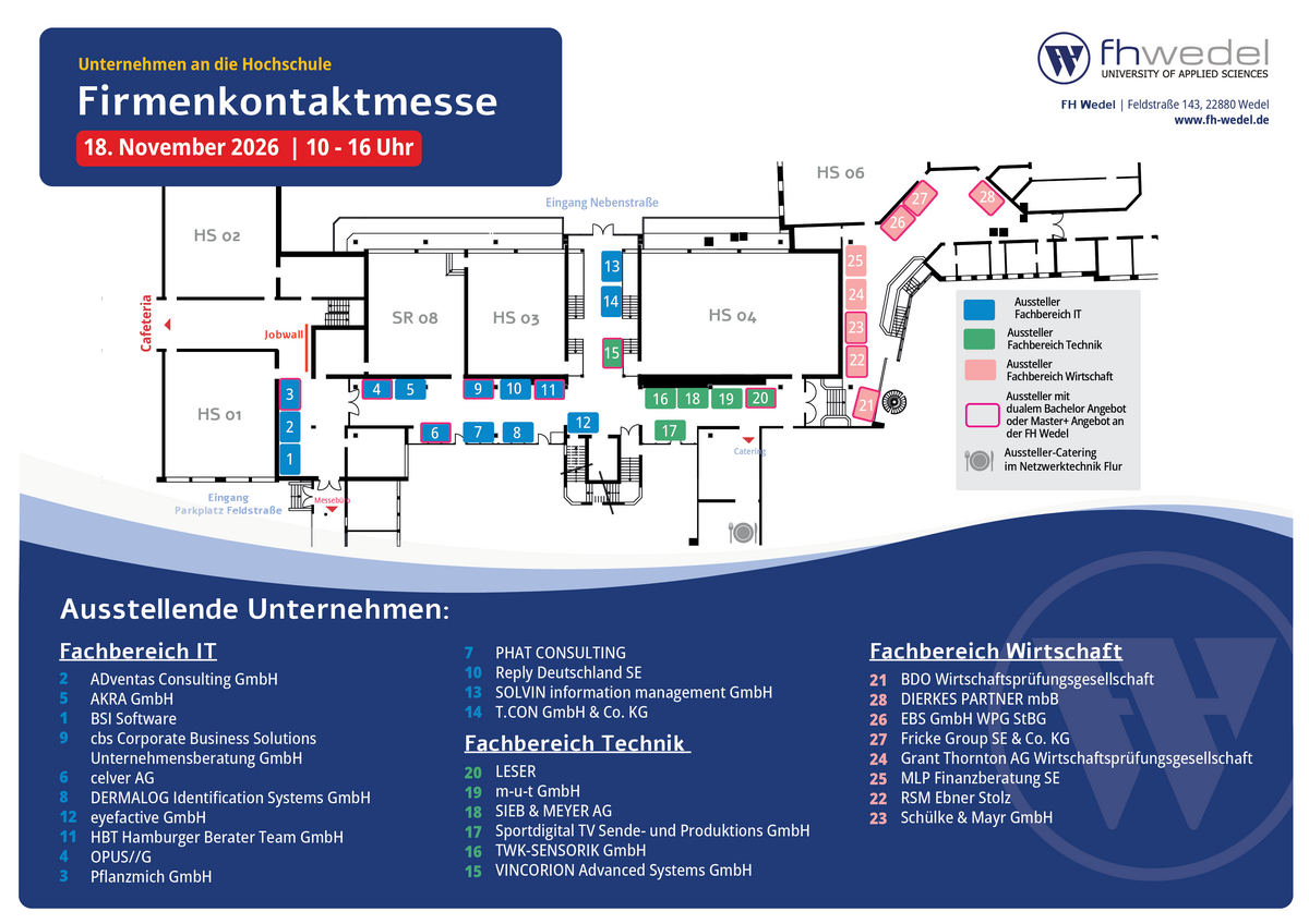 Ausstellerplan mit Standnummern